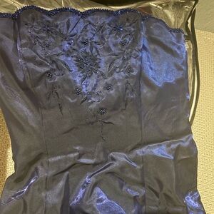 Elegant Navy Strapless Dress